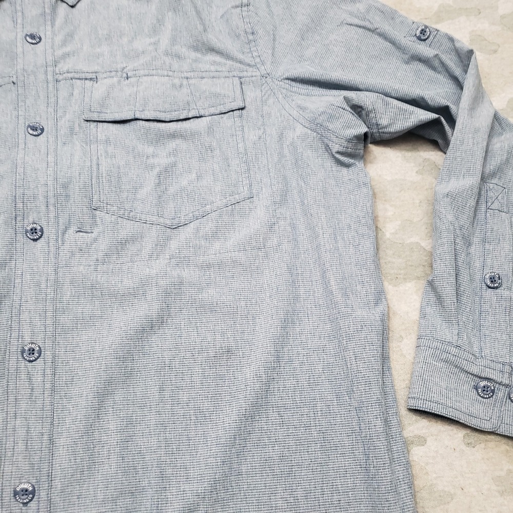 Duluth Trading Co Shirt Mens XL Blue Pockets Long Sleeve Button-Up - Picture 5 of 9